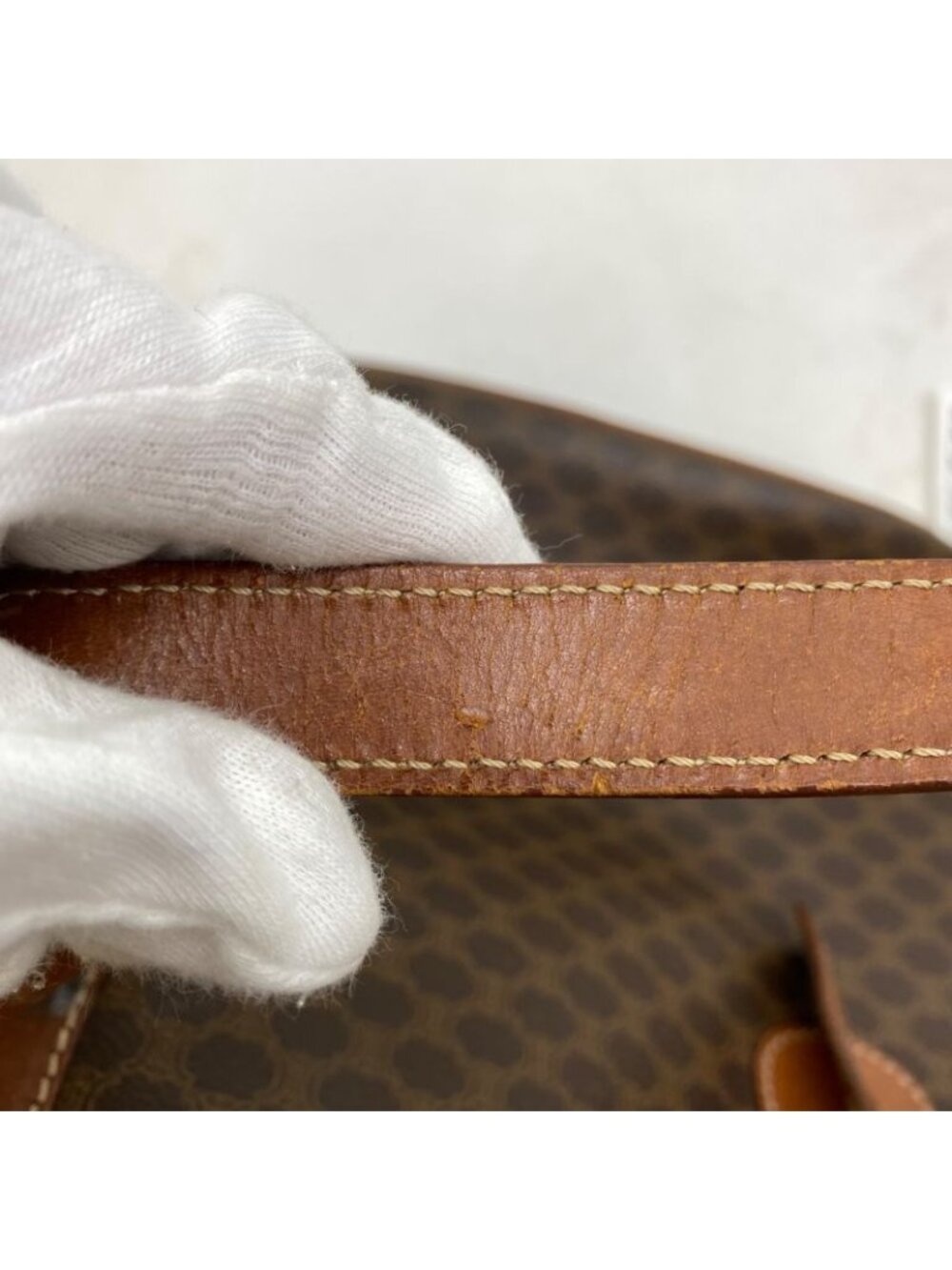 Celine Tote Macadam Brown Bucket - Picture 13 of 16